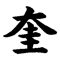 漢字「奎」の筆順(書き順)解説アニメーション