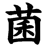 漢字「菌」の筆順(書き順)解説アニメーション