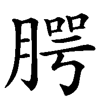 漢字「腭」の筆順(書き順)解説アニメーション