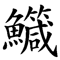 漢字「鱵」の筆順(書き順)解説アニメーション