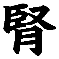 漢字「腎」の筆順(書き順)解説アニメーション