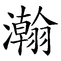 漢字「瀚」の筆順(書き順)解説アニメーション