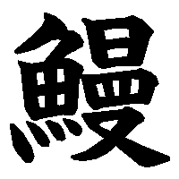 漢字「鰻」の筆順(書き順)解説アニメーション