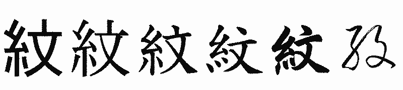 漢字「紋」の書体比較