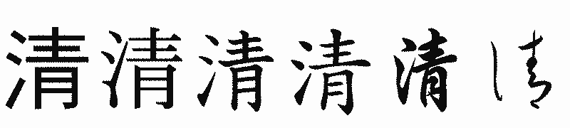 漢字「清」の書体比較