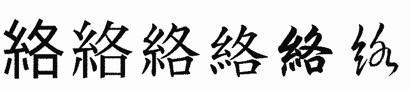 漢字「絡」の書体比較