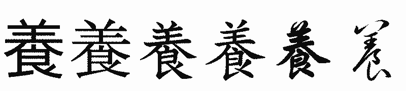 漢字「養」の書体比較