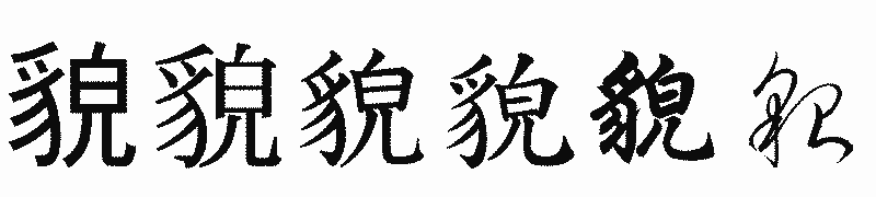漢字「貌」の書体比較