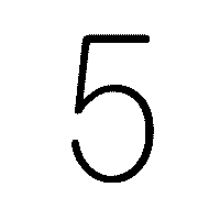 ５」の書き方 - 漢字の正しい書き順(筆順)