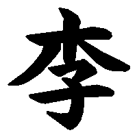 漢字「李」の筆順(書き順)解説アニメーション