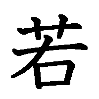 漢字「若」の筆順(書き順)解説アニメーション