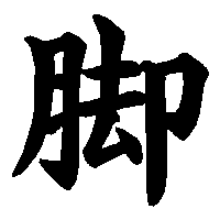 漢字「脚」の筆順(書き順)解説アニメーション