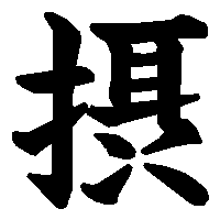 漢字「摂」の筆順(書き順)解説アニメーション