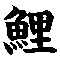 漢字「鯉」の筆順(書き順)解説アニメーション