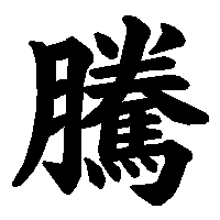 漢字「騰」の筆順(書き順)解説アニメーション