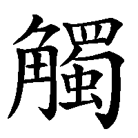 漢字「觸」の筆順(書き順)解説アニメーション