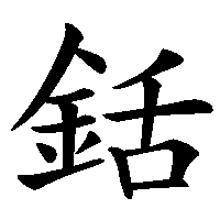 漢字「銛」の筆順(書き順)解説アニメーション
