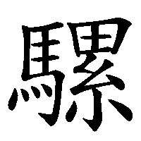 漢字「騾」の筆順(書き順)解説アニメーション