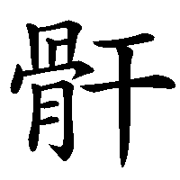 漢字「骭」の筆順(書き順)解説アニメーション
