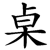 漢字「桌」の筆順(書き順)解説アニメーション