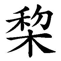 漢字「棃」の筆順(書き順)解説アニメーション