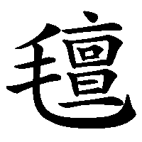 漢字「氊」の筆順(書き順)解説アニメーション