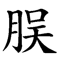 漢字「脵」の筆順(書き順)解説アニメーション