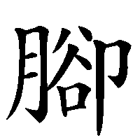 漢字「腳」の筆順(書き順)解説アニメーション