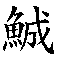 漢字「鯎」の筆順(書き順)解説アニメーション