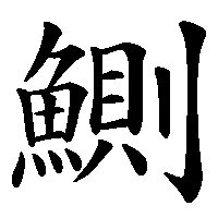漢字「鰂」の筆順(書き順)解説アニメーション