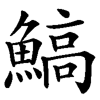 漢字「鰝」の筆順(書き順)解説アニメーション