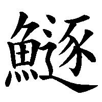 漢字「鱁」の筆順(書き順)解説アニメーション