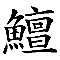 漢字「鱣」の筆順(書き順)解説アニメーション