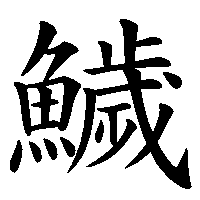 漢字「鱥」の筆順(書き順)解説アニメーション