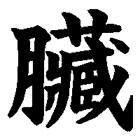 漢字「臟」の筆順(書き順)解説アニメーション