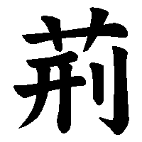 漢字「荊」の筆順(書き順)解説アニメーション