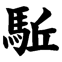 漢字「駈」の筆順(書き順)解説アニメーション