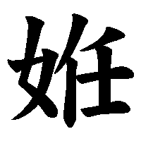 漢字「姙」の筆順(書き順)解説アニメーション