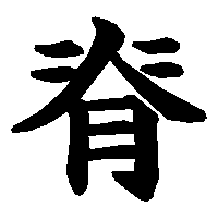 漢字「脊」の筆順(書き順)解説アニメーション