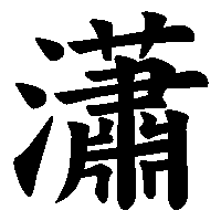 漢字「瀟」の筆順(書き順)解説アニメーション