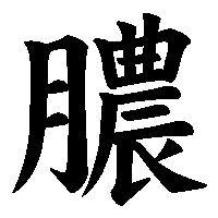 漢字「膿」の筆順(書き順)解説アニメーション