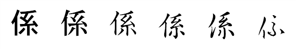 書体による違い 書体による違い