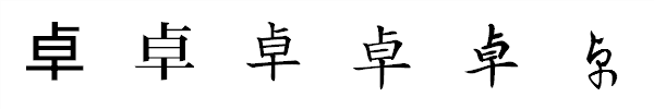 書体による違い 書体による違い