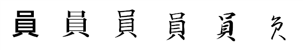書体による違い 書体による違い