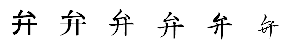 書体による違い 書体による違い