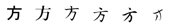 書体による違い 書体による違い