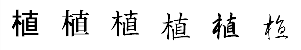 書体による違い 書体による違い