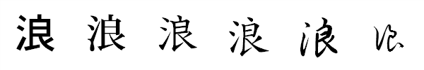 書体による違い 書体による違い