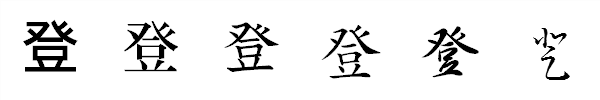 書体による違い 書体による違い