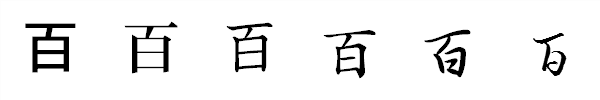 書体による違い 書体による違い